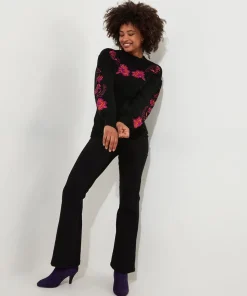 Stunning Florals Embroidered Jumper