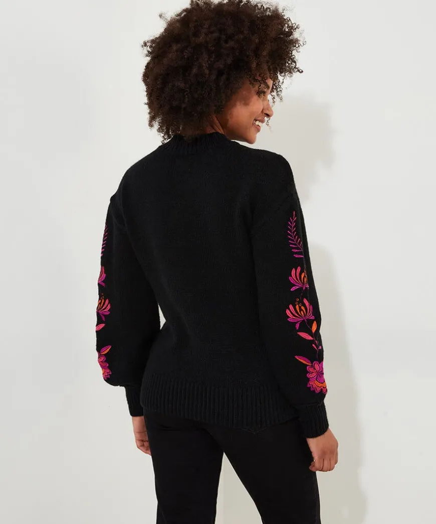 Stunning Florals Embroidered Jumper