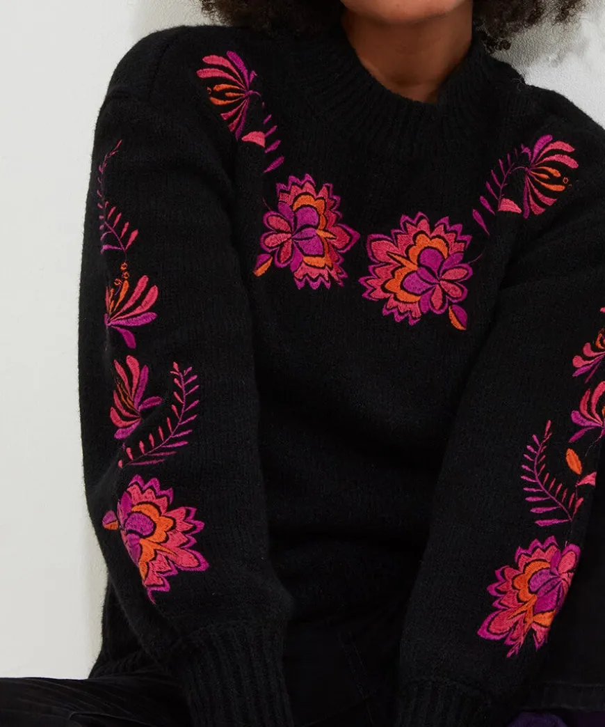 Stunning Florals Embroidered Jumper