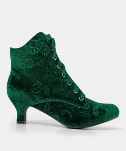 True Elegance Embossed Velvet Boots