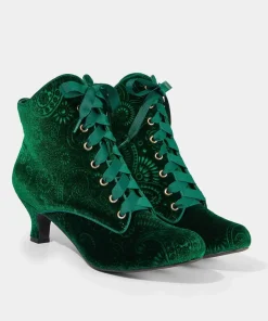 True Elegance Embossed Velvet Boots