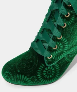 True Elegance Embossed Velvet Boots