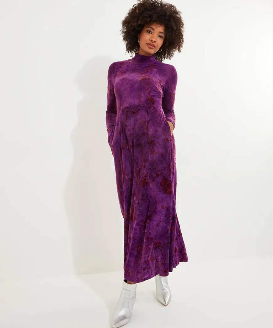 Truly Remarkable Flocked Jersey Dress