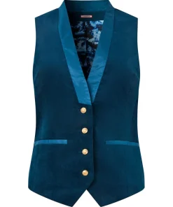 Ultimate Teal Velvet Waistcoat
