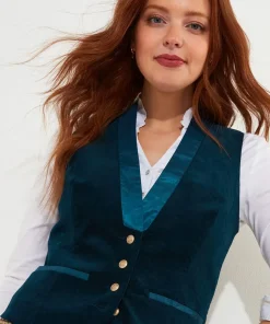 Ultimate Teal Velvet Waistcoat