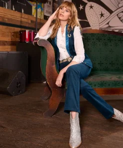 Ultimate Teal Velvet Waistcoat