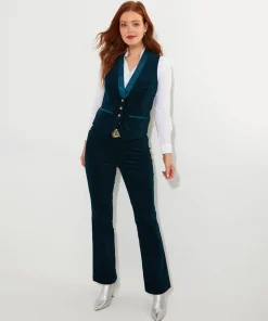 Ultimate Teal Velvet Waistcoat