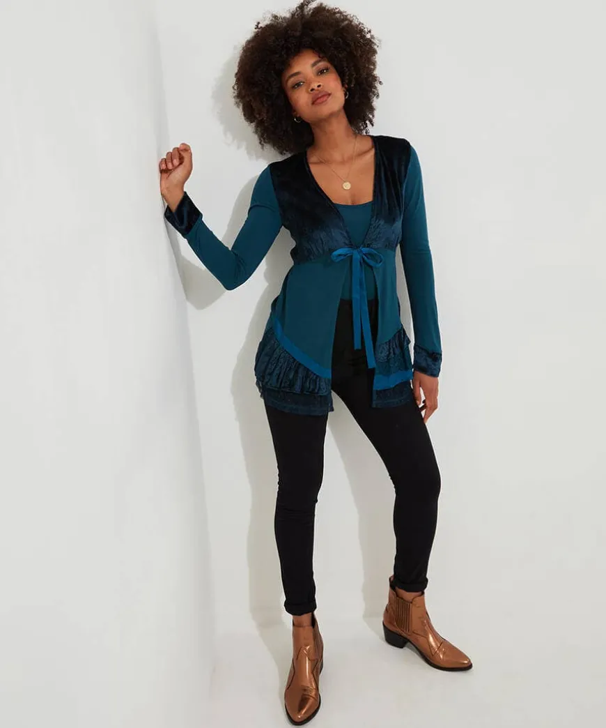 Valerie Velour Cutabout Top