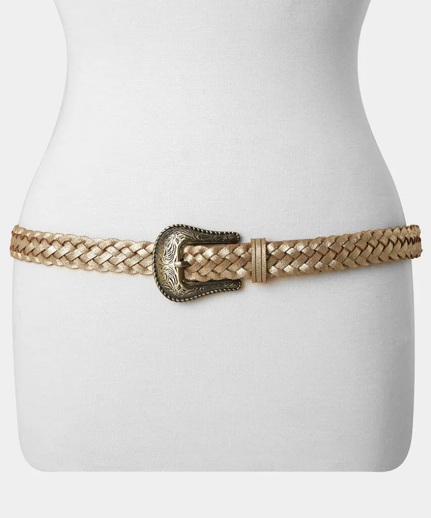 Western Shimmer Suede Belt