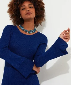 Winter Sparkle Rib Knit Dress