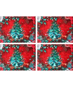 Wondrous Woodland Pack Of 4 Christmas Placemats